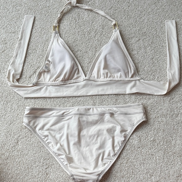 Bleu Rod Beattie White Halter Top and Bottom Bikini - Picture 5 of 8